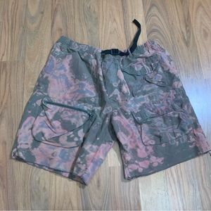 Custom Made Acid Bleached Cargo Shorts Men’s Size Medium 7.5” Inseam Hiking